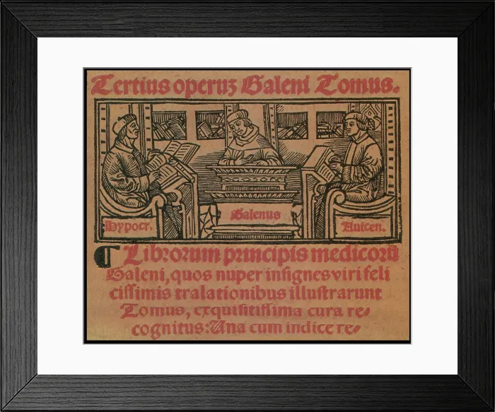 Framed Print : Hippocrates, Galen, Avicenna, Ancient Physicians