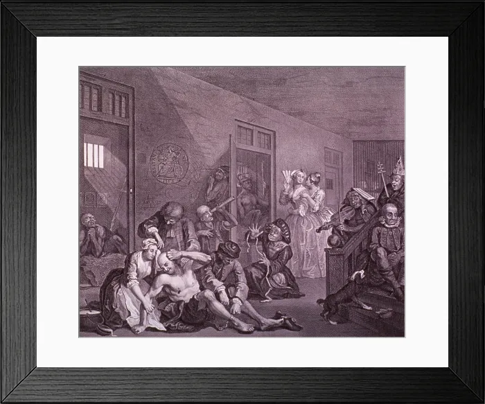 Framed Print : 'Bedlam' by William Hogarth, 1735 Framed Print : 'Bedlam' by William Hogarth, 1735