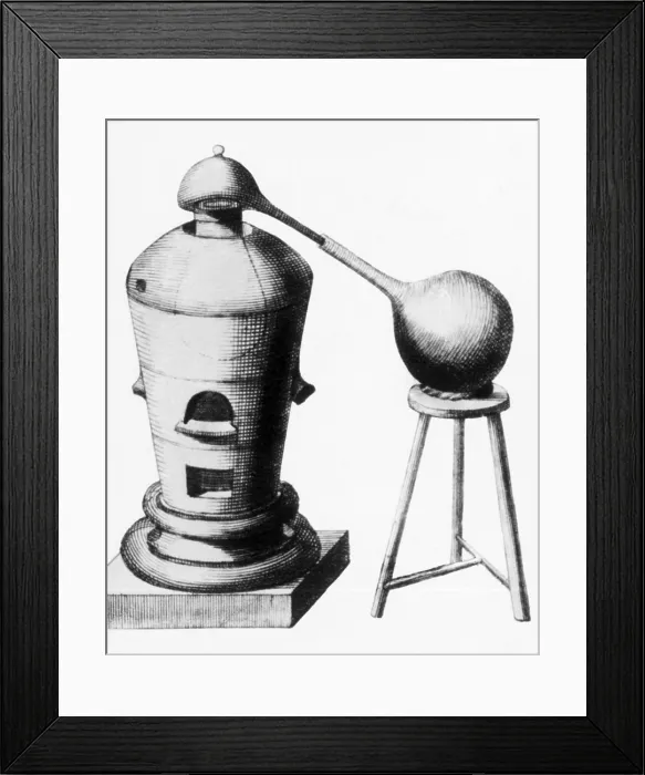Framed Print : Distillation, Alembic, 18th Century Framed Print : Distillation, Alembic, 18th Century