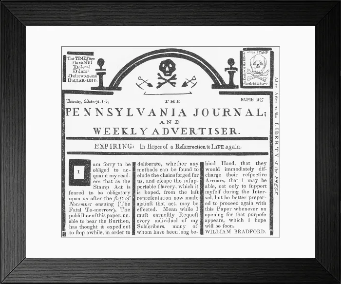 Framed Print : Stamp Act Opposition, 1765 Framed Print : Stamp Act Opposition, 1765