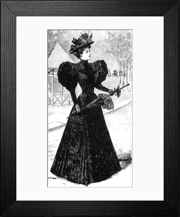 Framed Print : Mourning Dress, 1890s Framed Print : Mourning Dress, 1890s