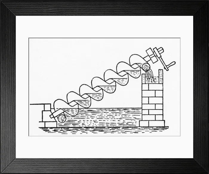 Framed Print : Archimedes Screw Framed Print : Archimedes Screw