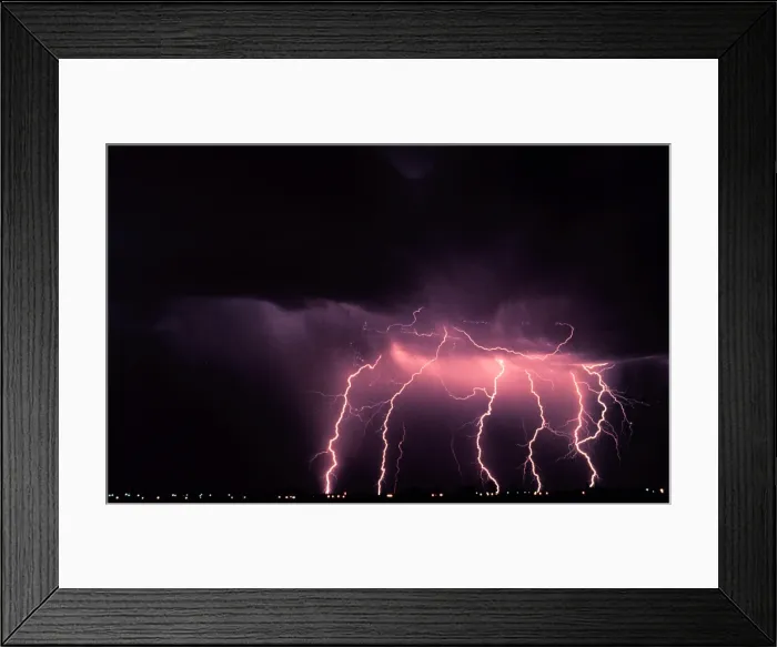Framed Print : Cloud-To-Ground Lightning Framed Print : Cloud-To-Ground Lightning