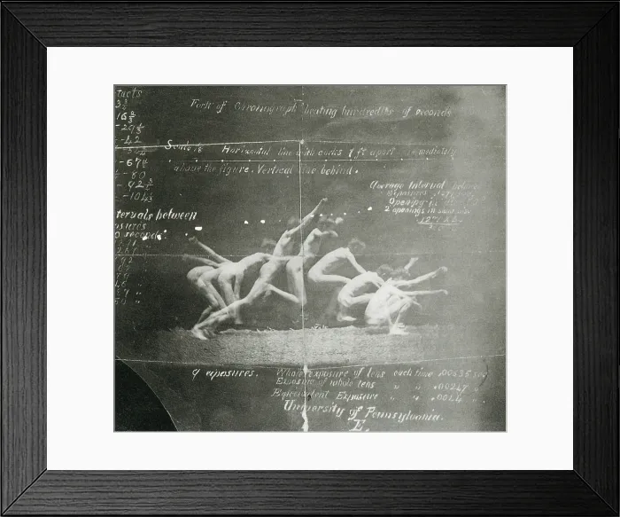 Framed Print : Thomas Eakins's History of a Jump Framed Print : Thomas Eakins's History of a Jump