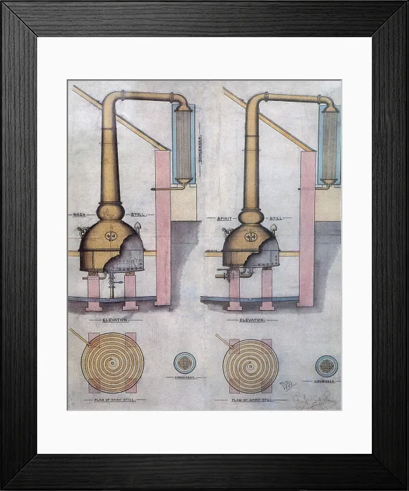 Framed Print : Whisky Making, Distillation Framed Print : Whisky Making, Distillation