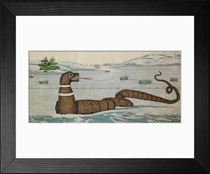 Framed Print : Legendary Gloucester Sea Serpent, 1817 Framed Print : Legendary Gloucester Sea Serpent, 1817