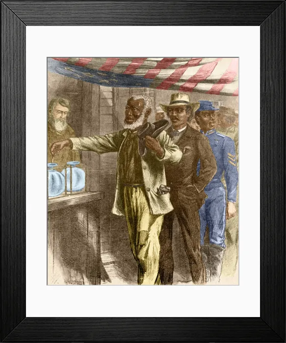 Framed Print : First Black Vote, 1867 Framed Print : First Black Vote, 1867