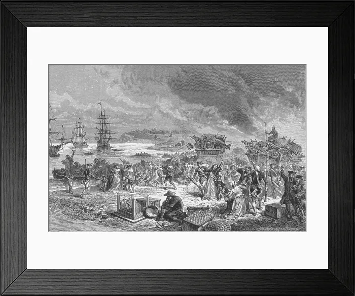 Framed Print : Embarkation of the Acadians, 1755 Framed Print : Embarkation of the Acadians, 1755