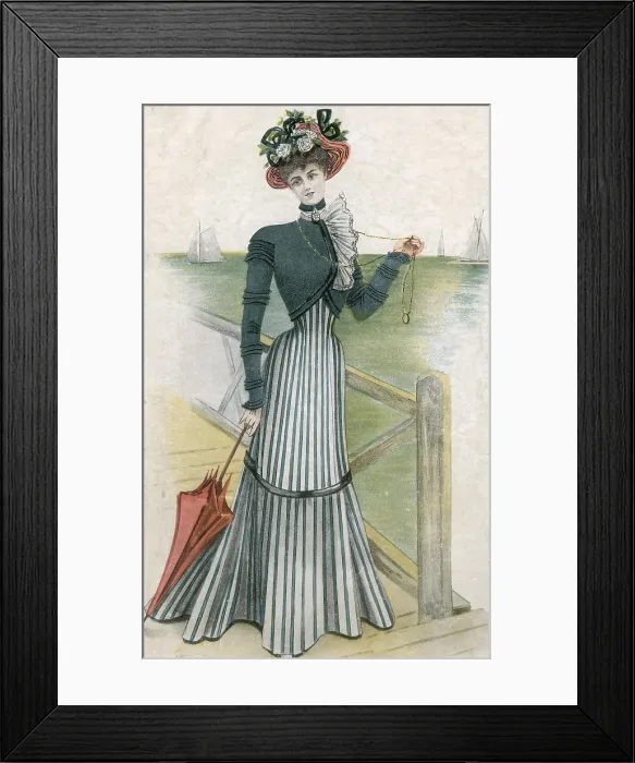 Framed Print : European Fashion, 1898 Framed Print : European Fashion, 1898