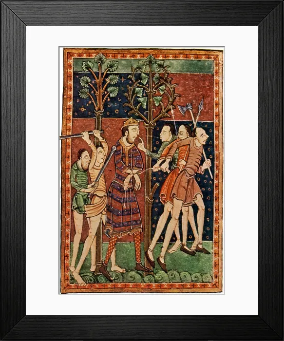 Framed Print : Edmund the Martyr, King of East Anglia