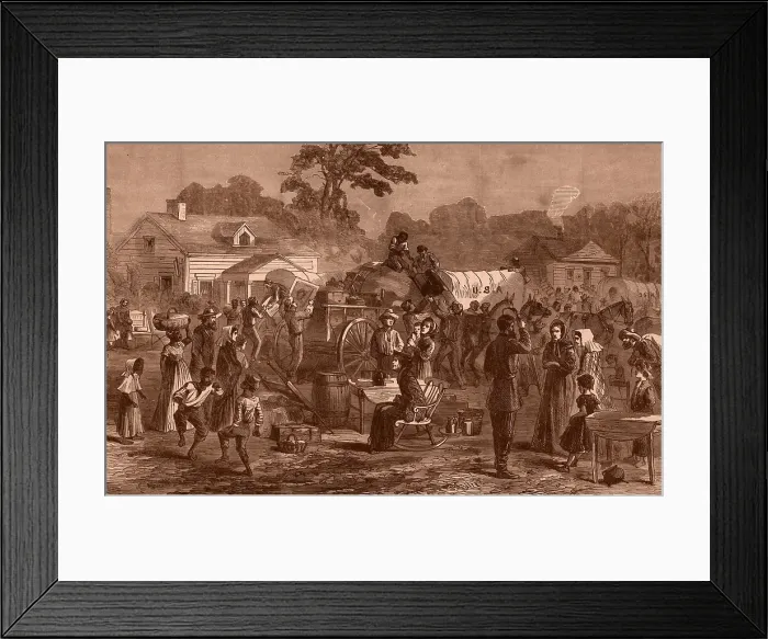Framed Print : Exodus of Confederates from Atlanta