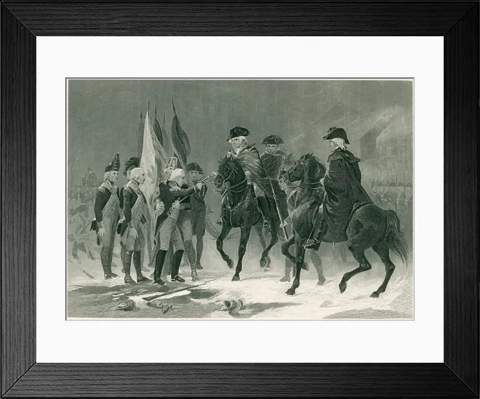 Framed Print : Rall Surrenders, Battle of Trenton, 1776 Framed Print : Rall Surrenders, Battle of Trenton, 1776
