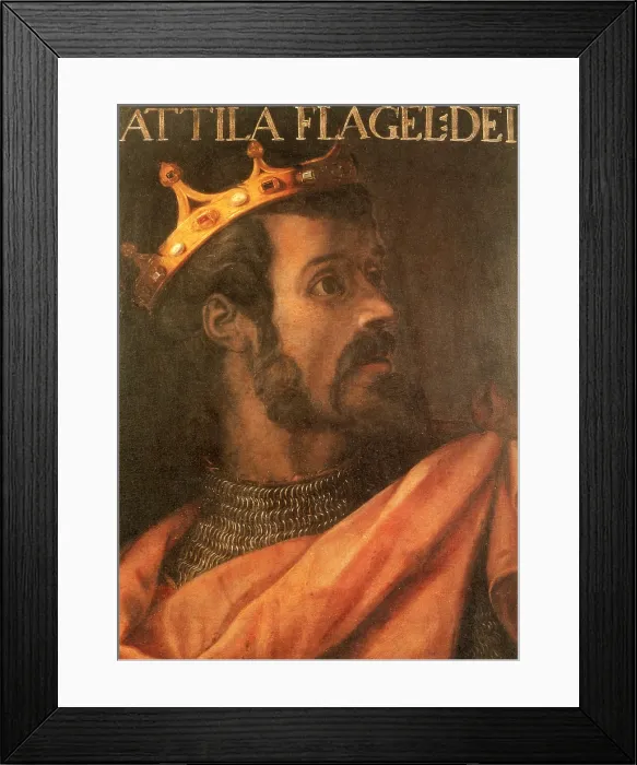 Framed Print : Attila, Emperor of the Huns Framed Print : Attila, Emperor of the Huns