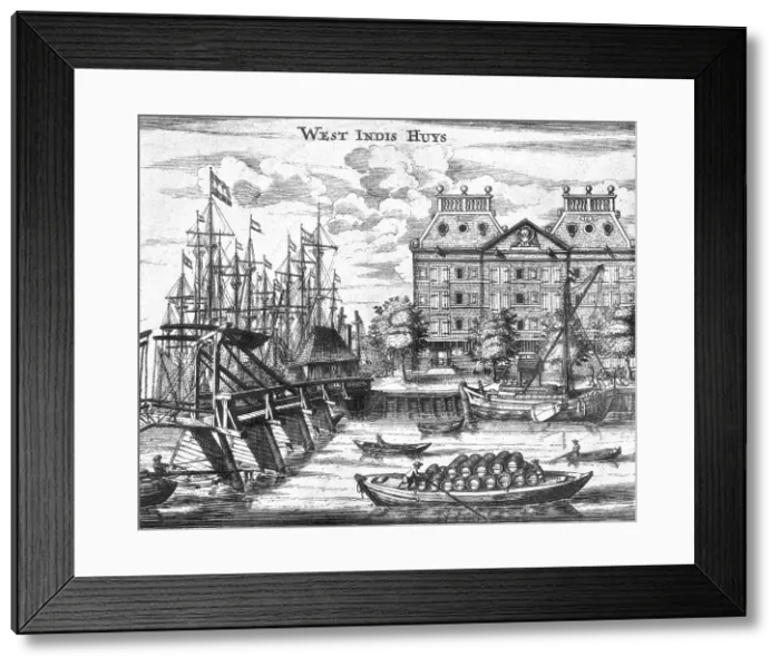 Framed Print : Dutch West India Company Warehouse, 17th Century Framed Print : Dutch West India Company Warehouse, 17th Century