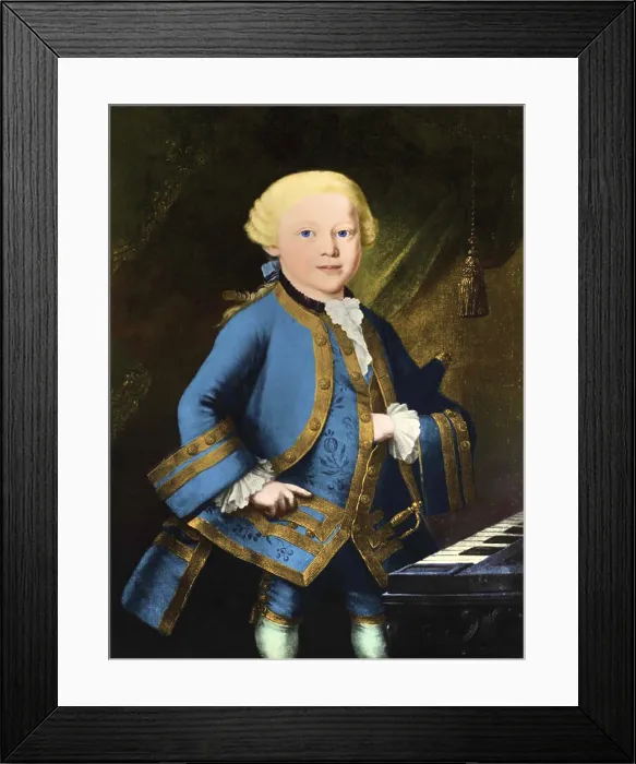 Framed Print : Young Wolfgang Amadeus Mozart, 1763 Framed Print : Young Wolfgang Amadeus Mozart, 1763
