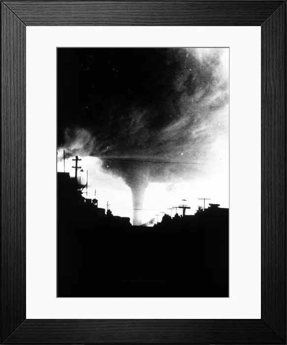 Framed Print : Tornado approaching Vulcan, Alberta, Canada July 8, 1927