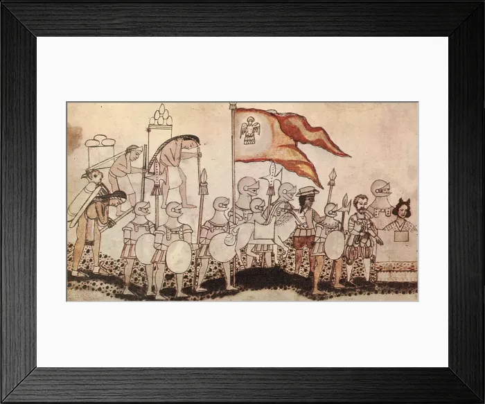 Framed Print : Hernan Cortes Entering Mexico, 1519 Framed Print : Hernan Cortes Entering Mexico, 1519