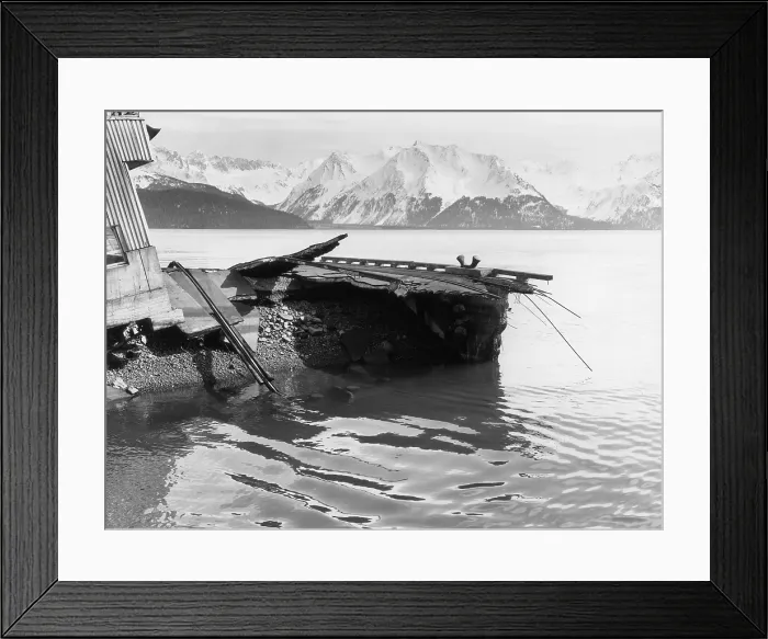 Framed Print : Earthquake Damage, Alaska, 1964