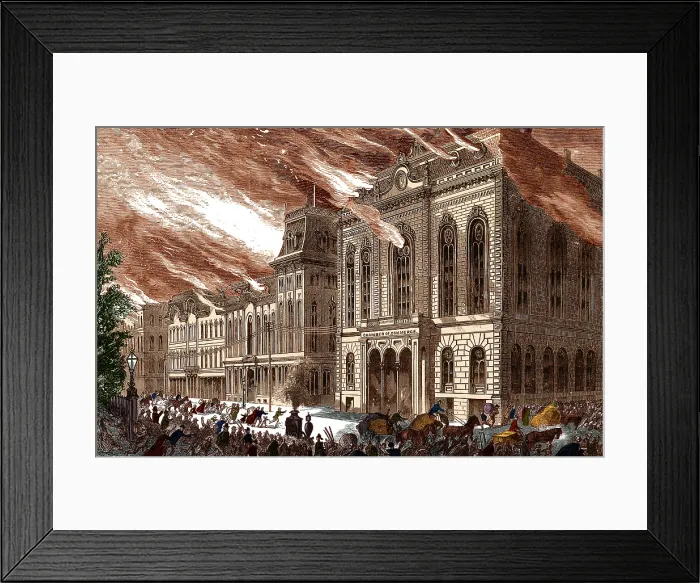 Framed Print : The Great Chicago Fire, 1871 Framed Print : The Great Chicago Fire, 1871