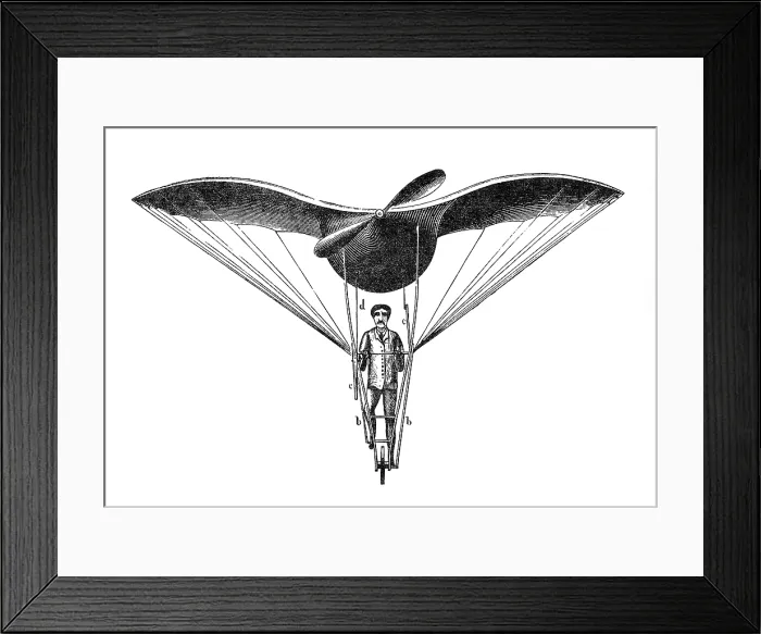 Framed Print : Alexandre Goupil, Flying Machine, 1883