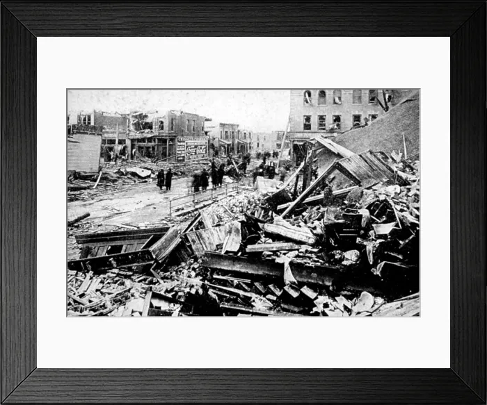 Framed Print : Tornado Damage, 1913 Framed Print : Tornado Damage, 1913