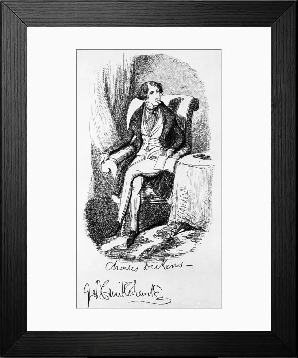 Framed Print : Young Charles Dickens, English Author Framed Print : Young Charles Dickens, English Author