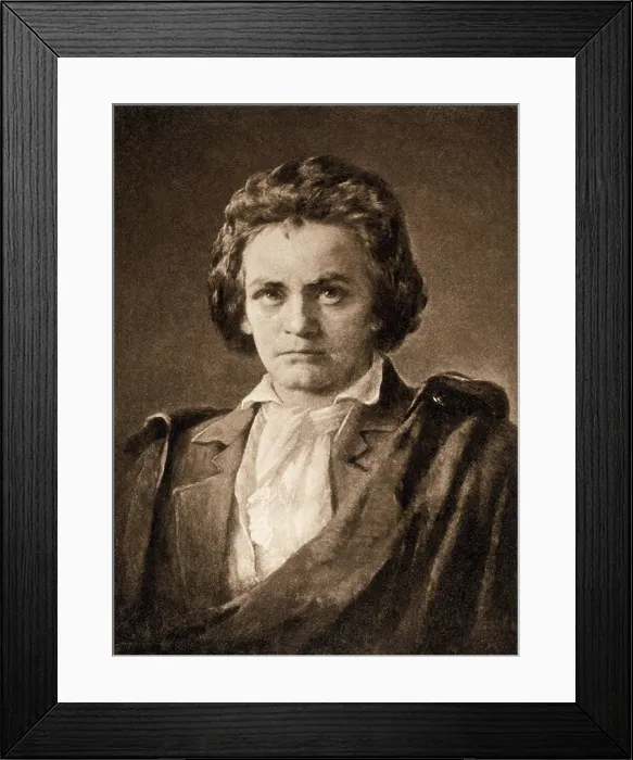 Framed Print : Ludwig van Beethoven, German Composer Framed Print : Ludwig van Beethoven, German Composer