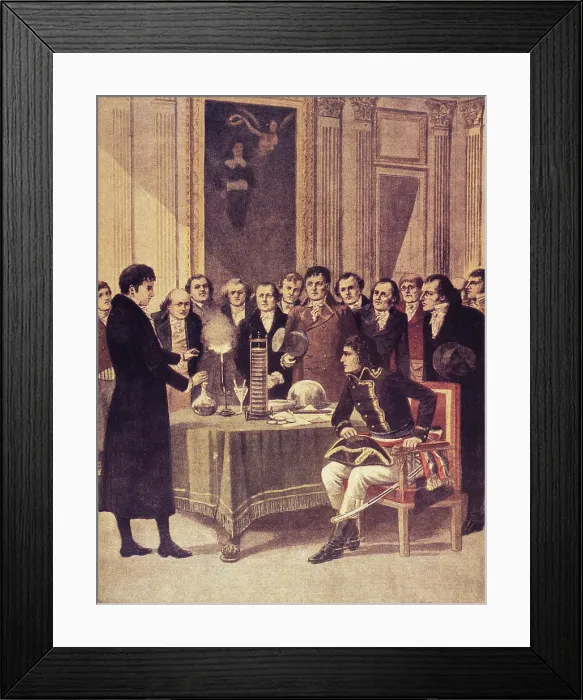 Framed Print : Napoleon and Alessandro Volta, Italian Physicist