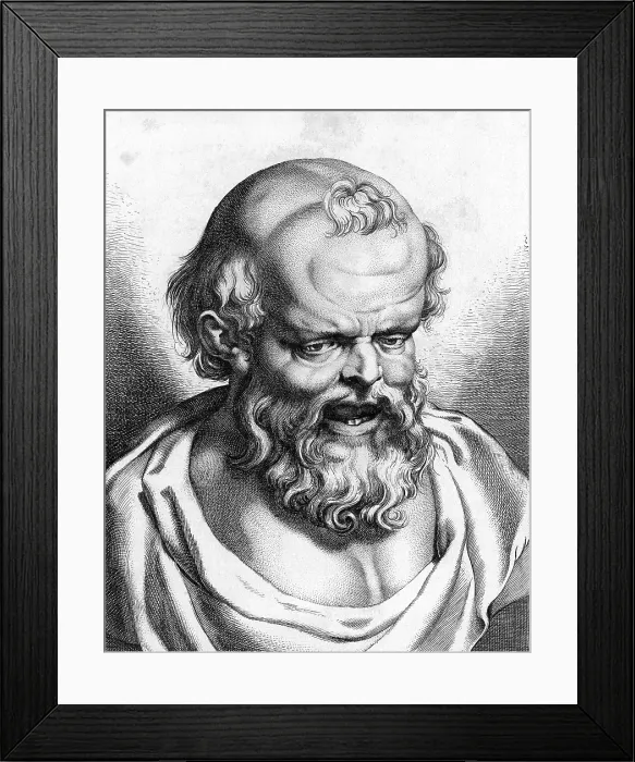 Framed Print : Democritus, Ancient Greek Polymath