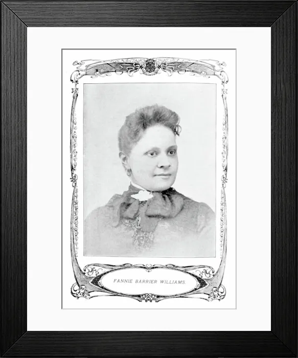 Framed Print : Fannie Barrier Williams, American Educator and Activist Framed Print : Fannie Barrier Williams, American Educator and Activist