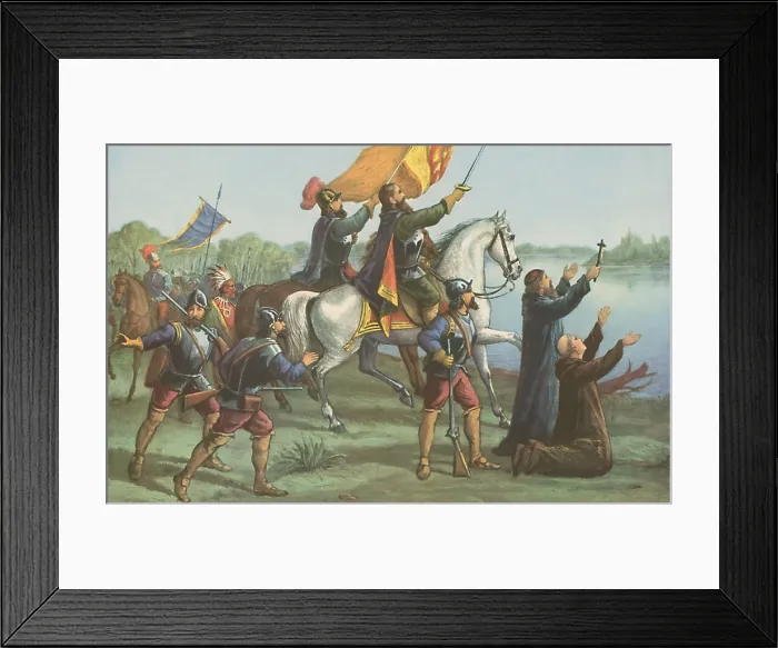 Framed Print : De Soto Discovers the Mississippi, 1541 Framed Print : De Soto Discovers the Mississippi, 1541