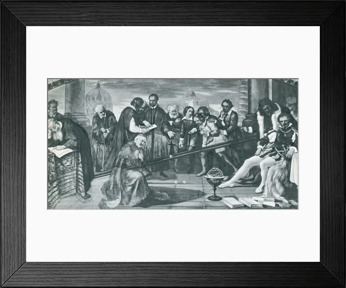 Framed Print : Galileo's Gravity Experiment
