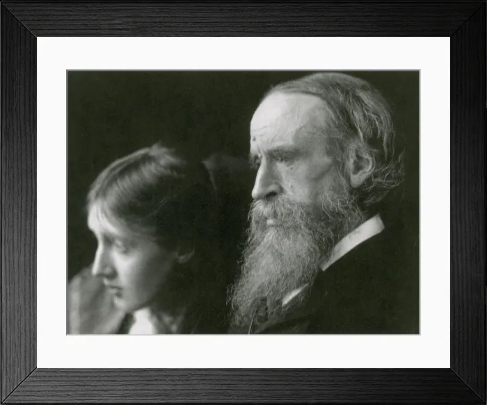 Framed Print : Virginia Woolf with her Father Framed Print : Virginia Woolf with her Father