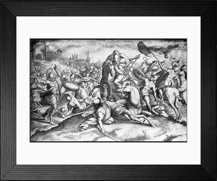 Framed Print : Battle of Dijon, 500 AD