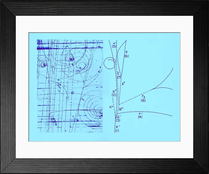 Framed Print : Omega-Minus Particle, First Observation, 1964 Framed Print : Omega-Minus Particle, First Observation, 1964