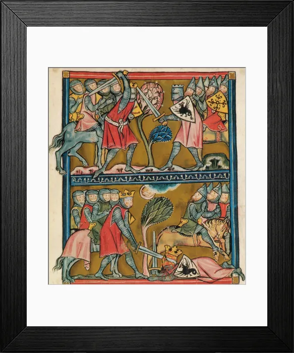 Framed Print : Charlemagne Kills Baligant, 788