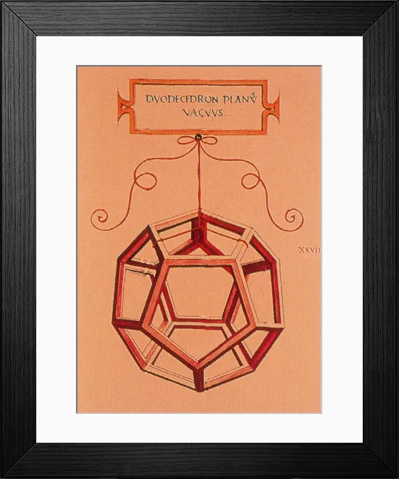 Framed Print : Illustration of a Dodecahedron Framed Print : Illustration of a Dodecahedron