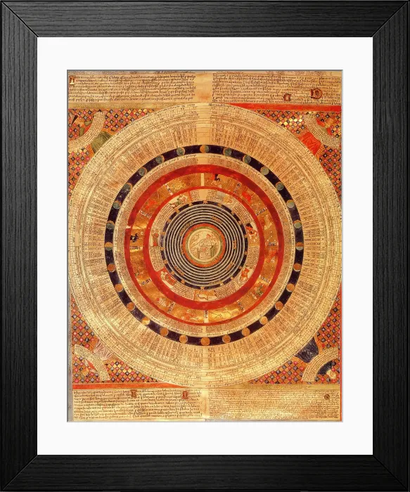 Framed Print : Perpetual Calendar, Catalan Atlas, 1375 Framed Print : Perpetual Calendar, Catalan Atlas, 1375