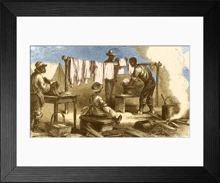 Framed Print : Slaves in Union Camp Framed Print : Slaves in Union Camp