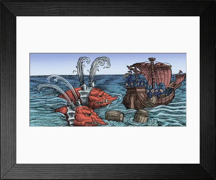 Framed Print : Gessner, Sea Monsters or Whales, 16th Century Framed Print : Gessner, Sea Monsters or Whales, 16th Century
