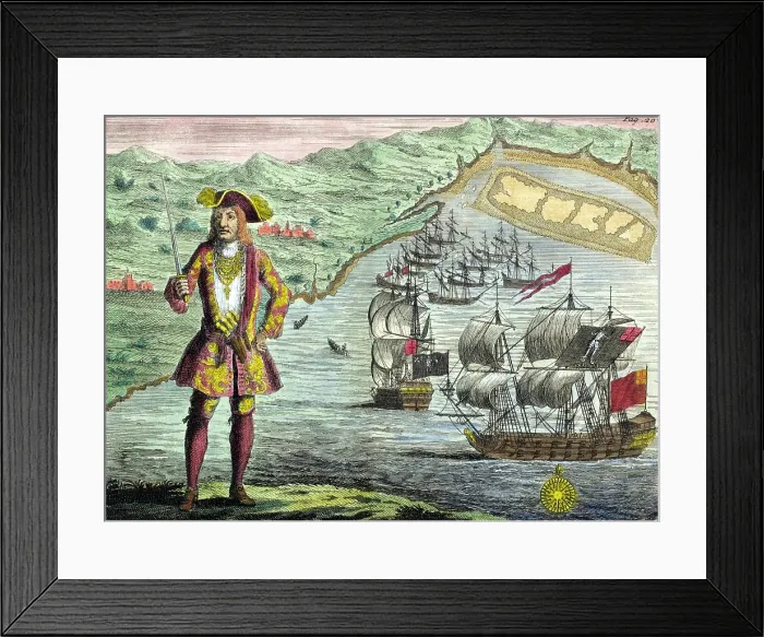 Framed Print : Bartholomew Roberts, Welsh Pirate Framed Print : Bartholomew Roberts, Welsh Pirate