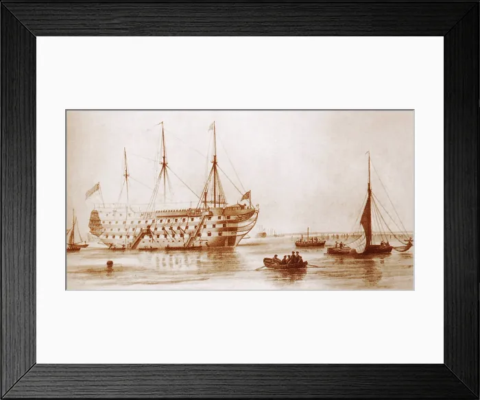 Framed Print : HMS Excellent, Gunnery Training Ship