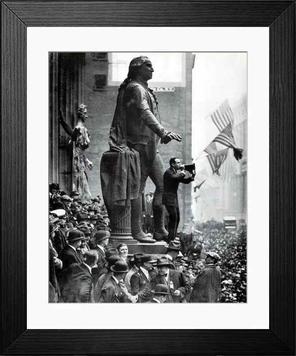 Framed Print : WWI, Douglas Fairbanks Aids 3rd Liberty Loan, NYC Framed Print : WWI, Douglas Fairbanks Aids 3rd Liberty Loan, NYC