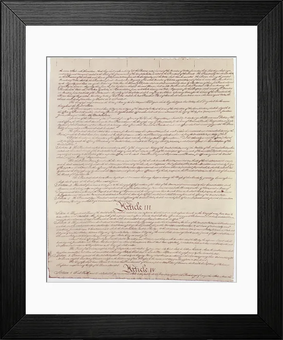 Framed Print : US Constitution Framed Print : US Constitution