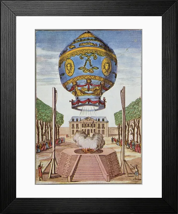 Framed Print : Montgolfier Hot Air Balloon, 1783 Framed Print : Montgolfier Hot Air Balloon, 1783