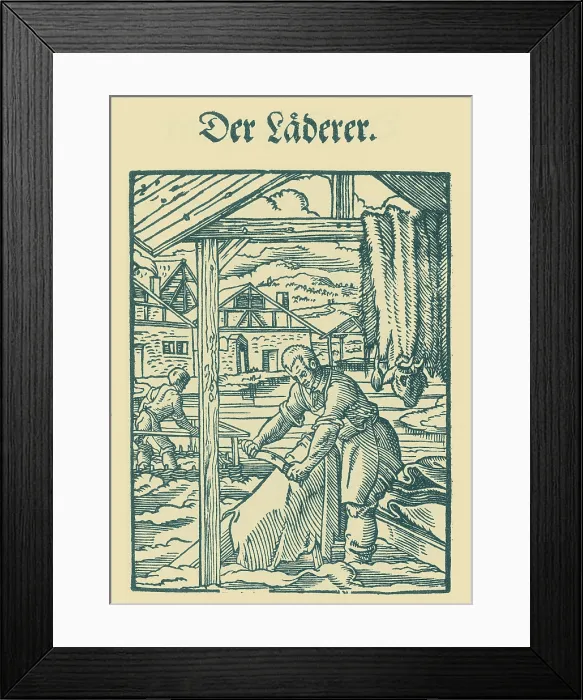 Framed Print : Tanner, Medieval Tradesman