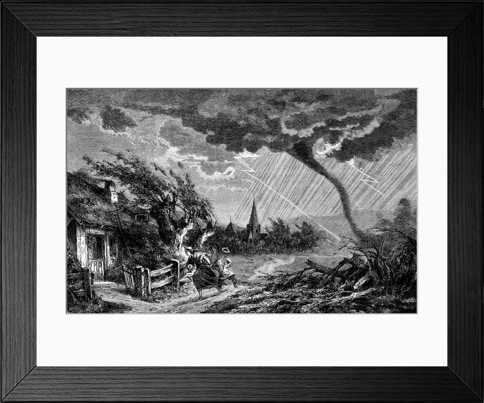 Framed Print : Tornado, Scattering Terror and Desolation, 1873 Framed Print : Tornado, Scattering Terror and Desolation, 1873