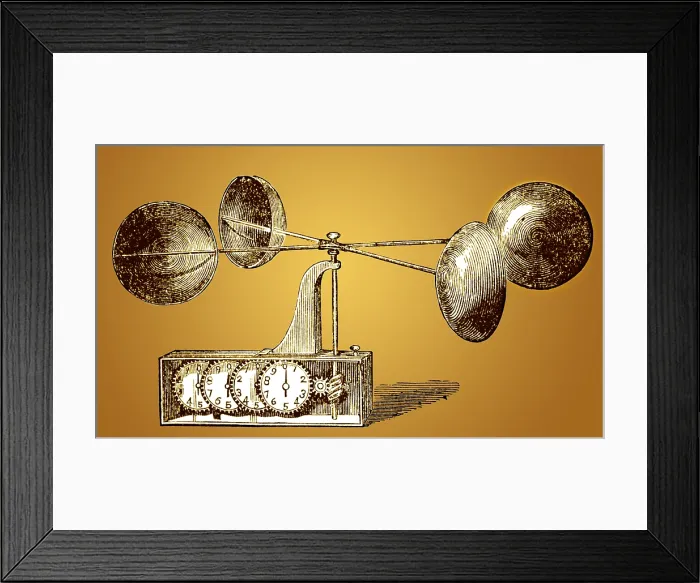 Framed Print : Robinson's Anemometer, 1846