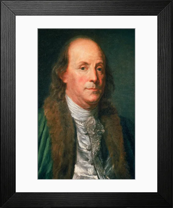 Framed Print : Benjamin Franklin, American Polymath Framed Print : Benjamin Franklin, American Polymath