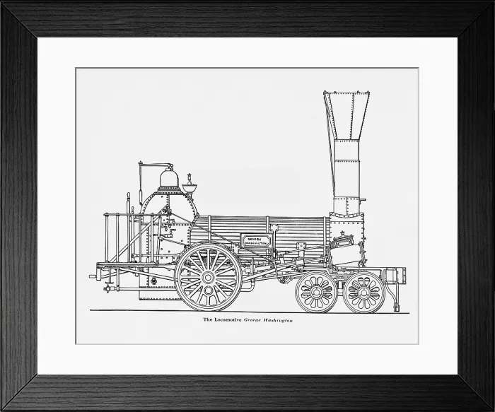 Framed Print : 19th Century Locomotive